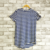 Dblaq Thin-Striped Blue Patch T-Shirt
