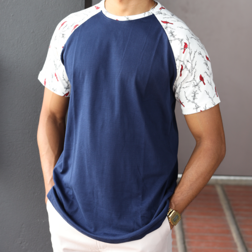 D-Blaq Printed-Sleeved-Raglan-T-Shirt