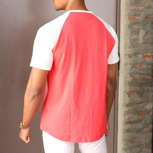 D-Blaq Red-Pink-and-White-Raglan-T-Shirt-