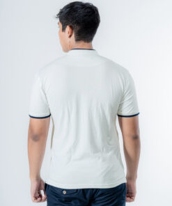 D-Blaq Arctic White Chinese Collar Polo T-Shirt