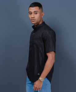Dblaq Blue Striped Short Sleeve Shirt