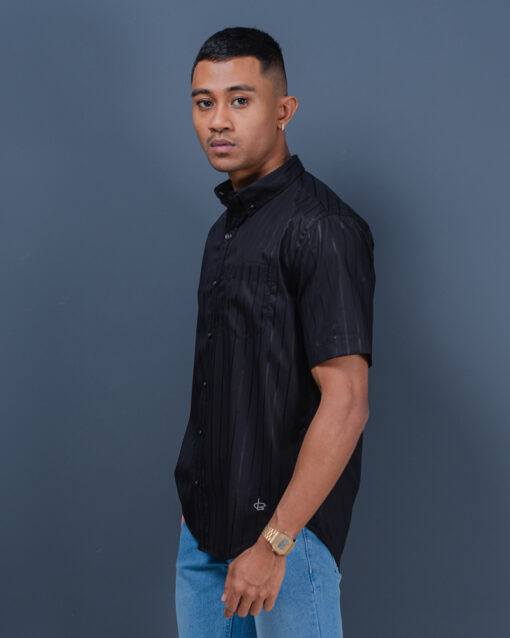 Dblaq Blue Striped Short Sleeve Shirt