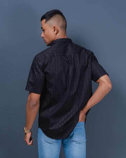 Dblaq Blue Striped Short Sleeve Shirt