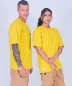 Bubble Knit Oversized T-Shirt - Canary Yellow