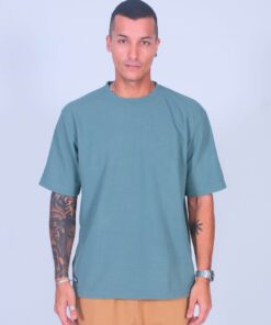 Bubble Knit Oversized T-Shirt - Teal