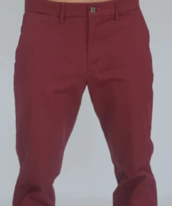 Premium Cotton Relaxed Chinos - Maroon
