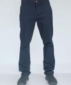 Premium Cotton Relaxed Chinos - Midnight Navy