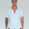 Buse Kumas revere Collar Shirt White