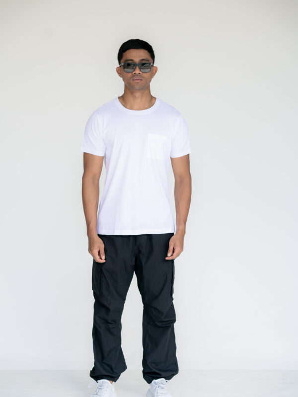 Box pocket t-shirt in snow white