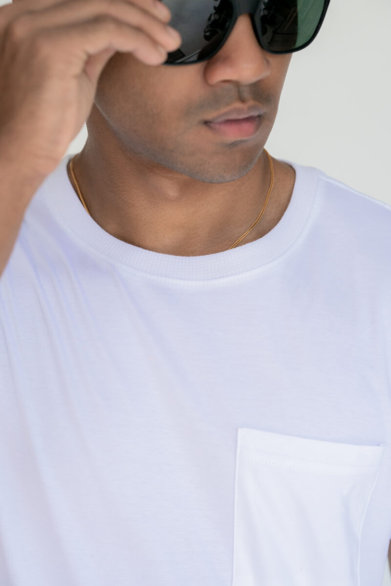 Box pocket t-shirt in snow white - Image 2
