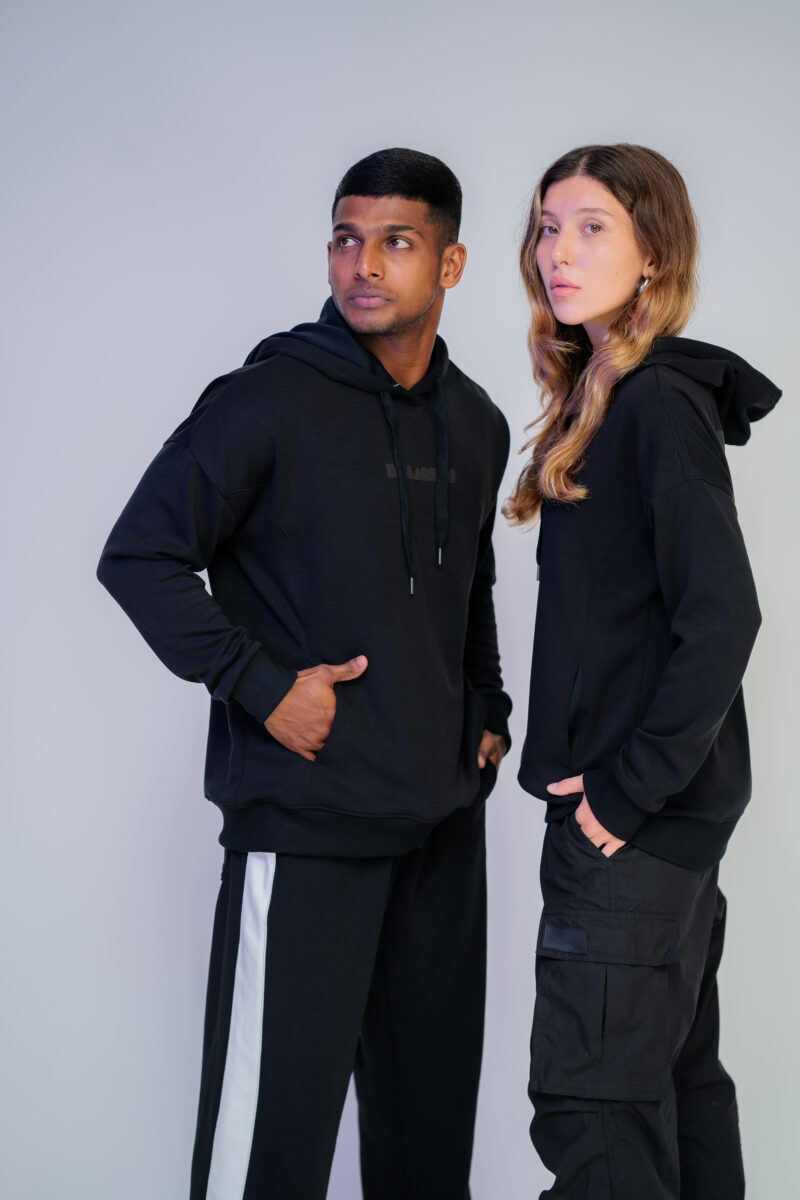 D-blaq essentials - 431 puff print hoodie - Image 4