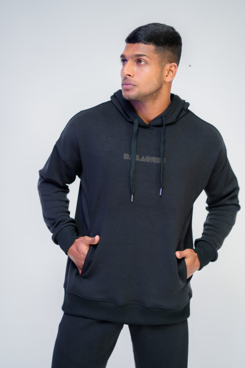 D-blaq essentials - 431 puff print hoodie - Image 2