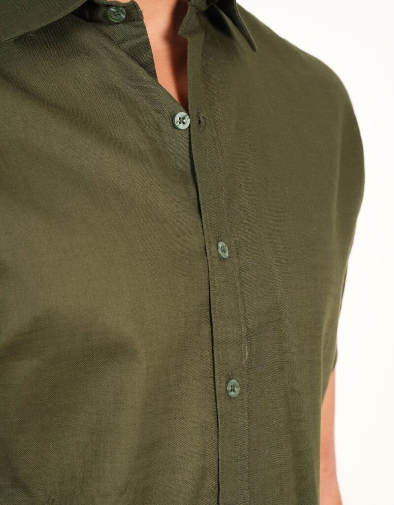 Linen luxe short sleeve shirt - Image 4