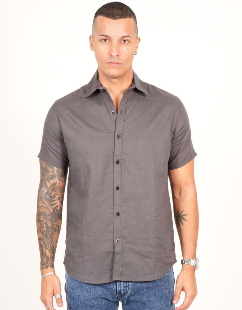 Linen luxe short sleeve shirt