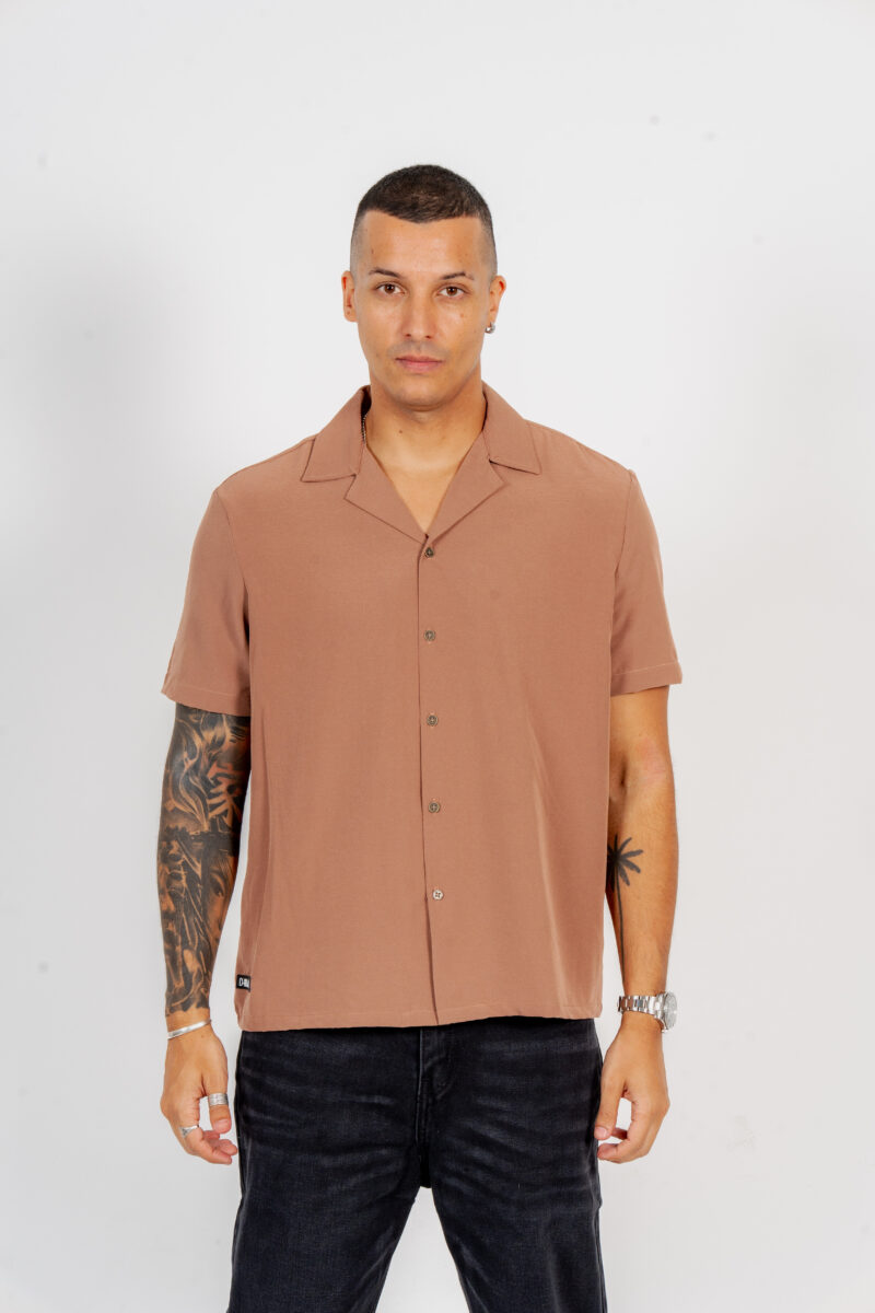 Crush wave revere collar shirt