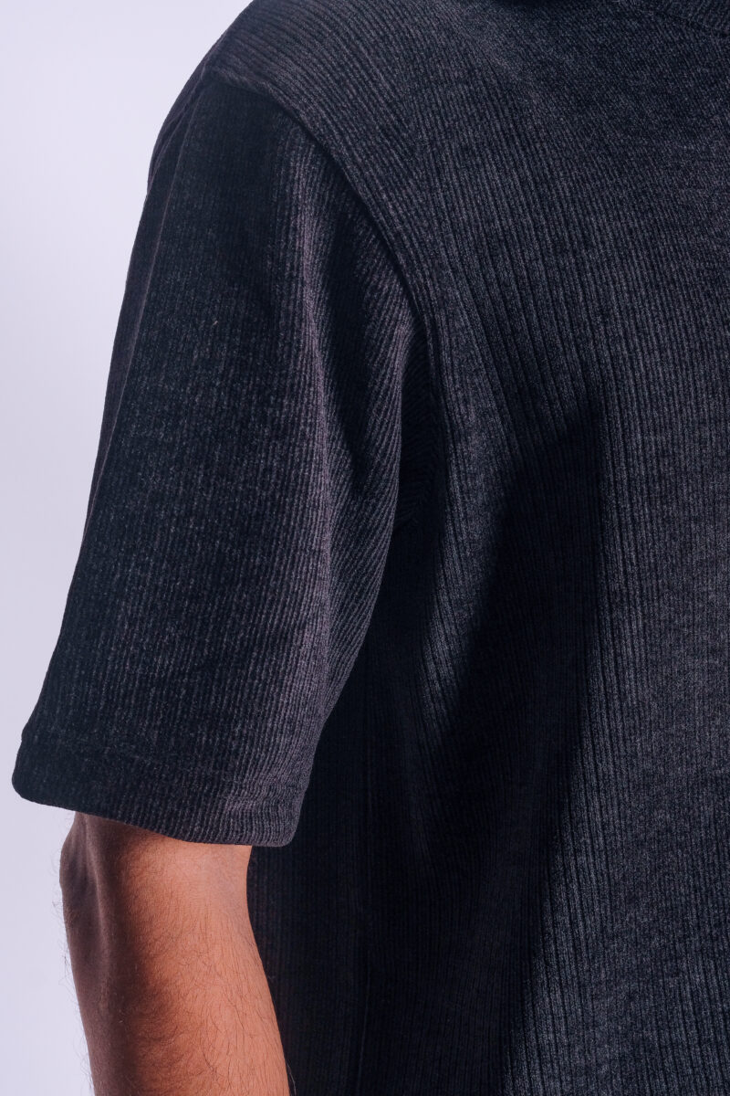 Ribbed velvet oversized t-shirt - Image 2