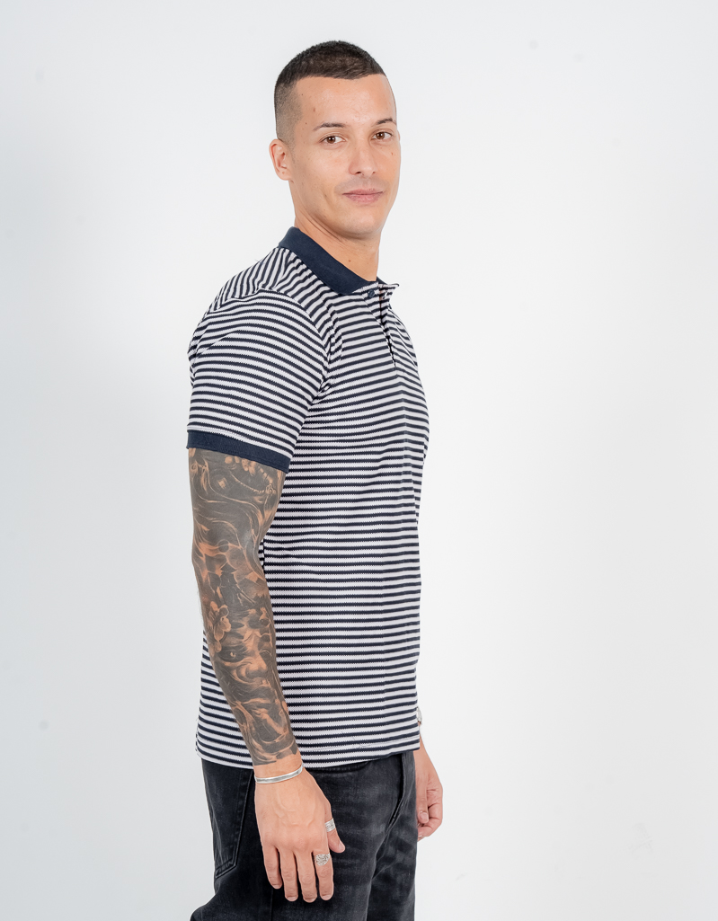 Stripe vault polo t-shirt - Image 2