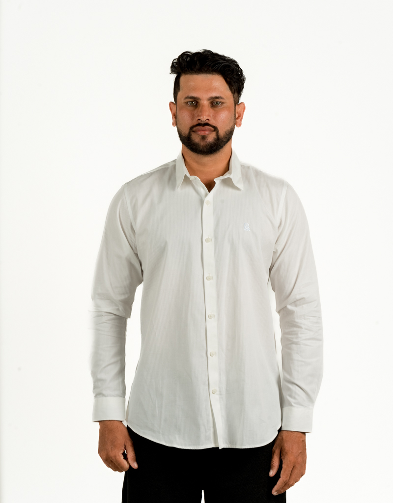 RAISED STRIPE LONG SLEEVE SHIRT