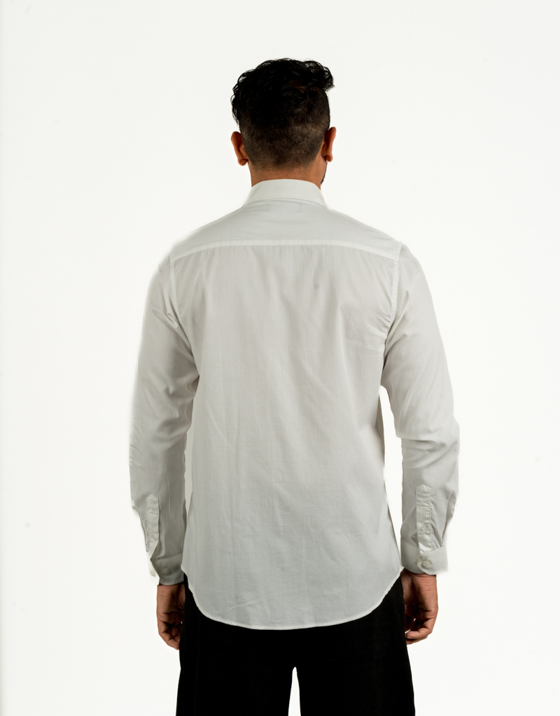 RAISED STRIPE LONG SLEEVE SHIRT