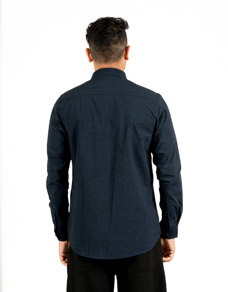 RAISED CHECK LONG SLEEVE SHIRT