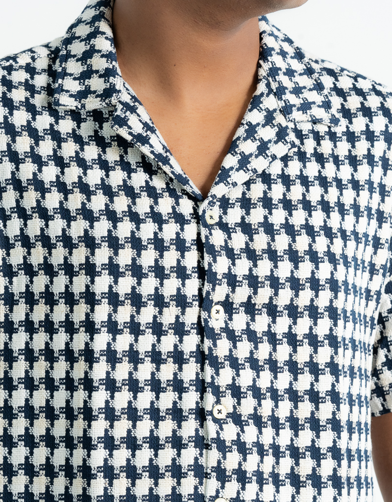 Cloud knit kit-top revere collar shirt - Image 4